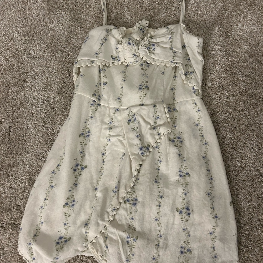 White Floral Romper